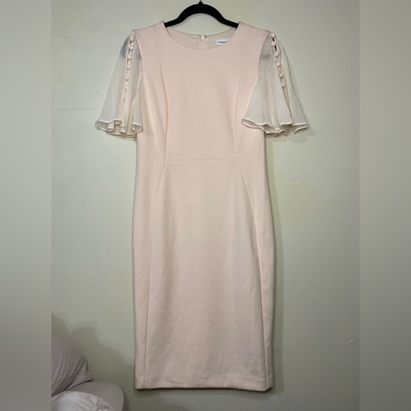 Size 6 Blush Calvin Klein dress - Picture 2 of 4
